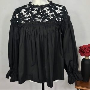 Goodtime USA Med Black Embroidered Ruffle …